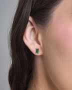 Tiny Emerald Studs