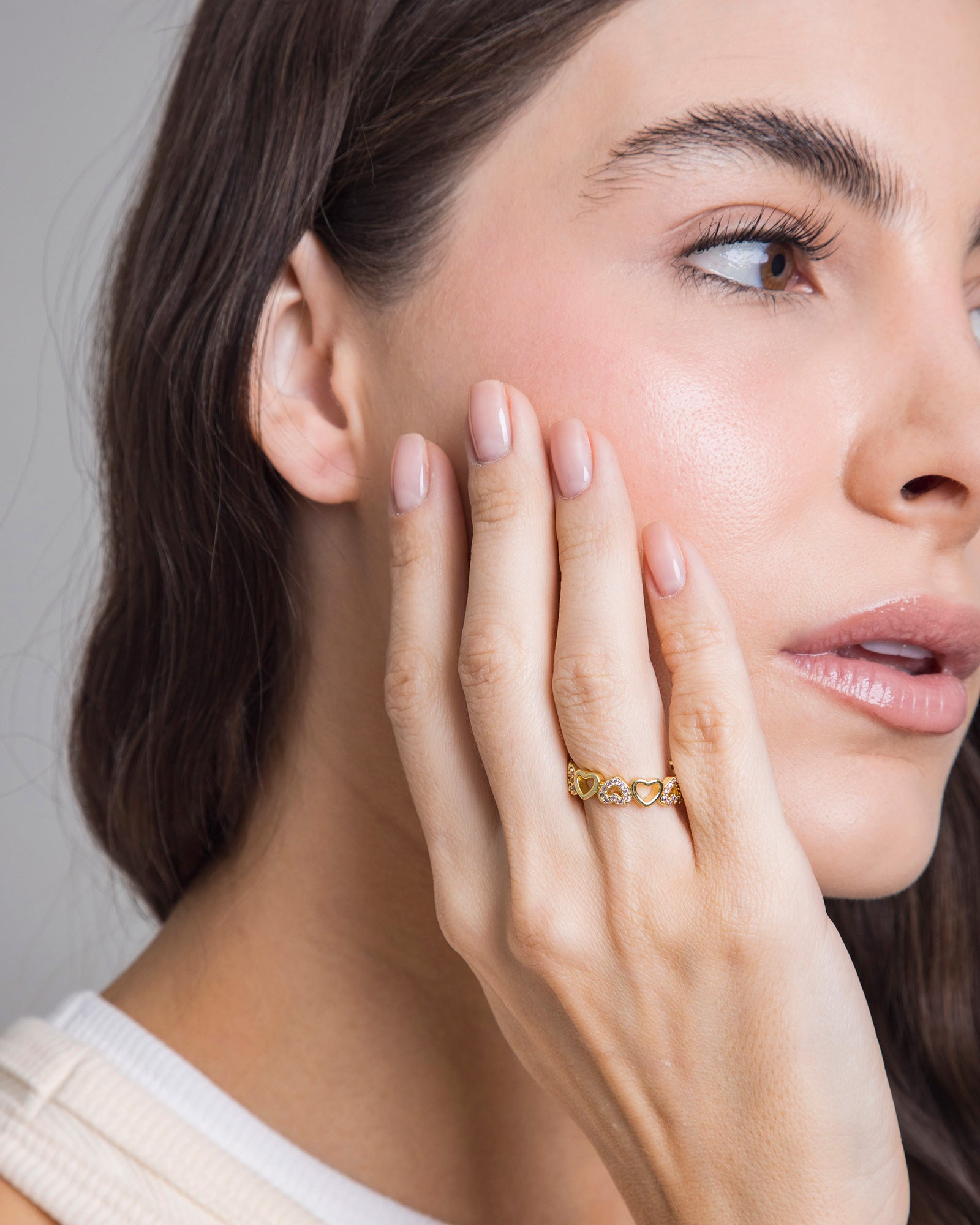 Crystal Hearted Ring