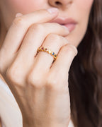 Rainbow Zircon Ring
