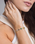 Rainbow Heart Bracelet