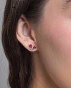 Silver Rubi Beetle Studs