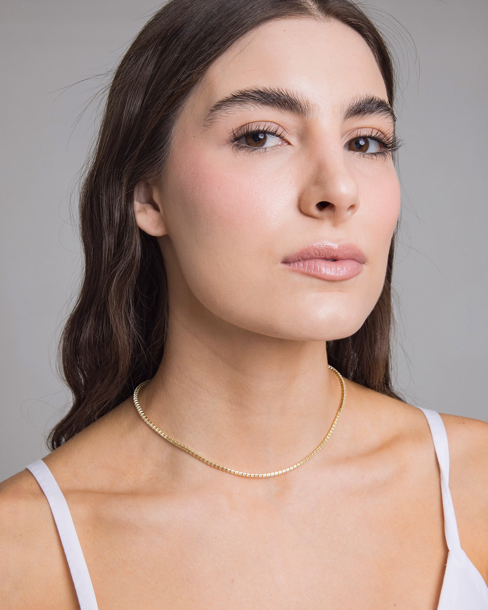 Golden Tennis Necklace