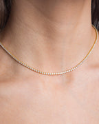 Golden Tennis Necklace