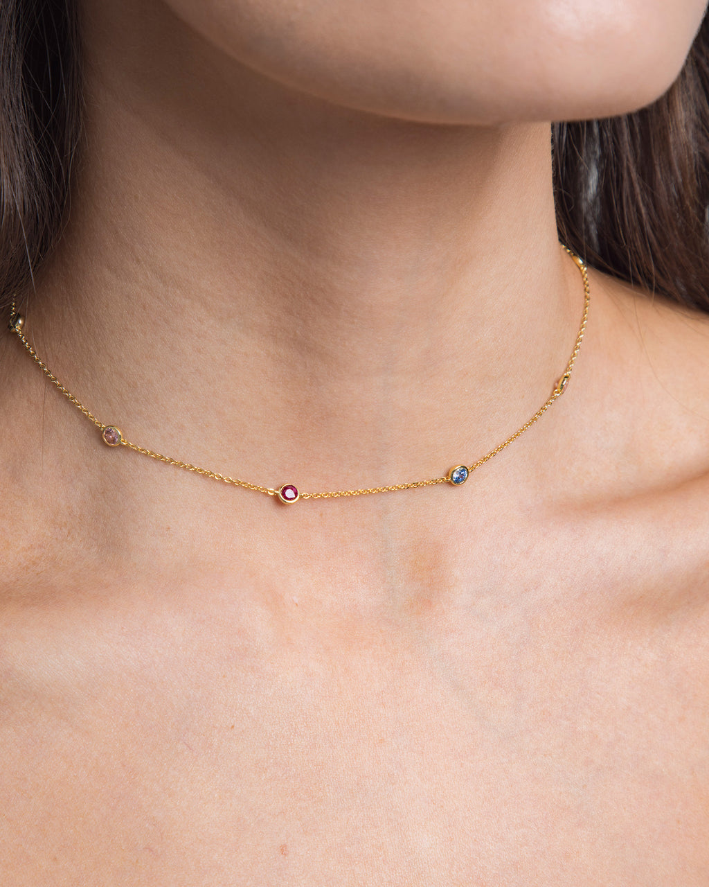 Rainbow Dots Necklace