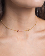 Rainbow Dots Necklace