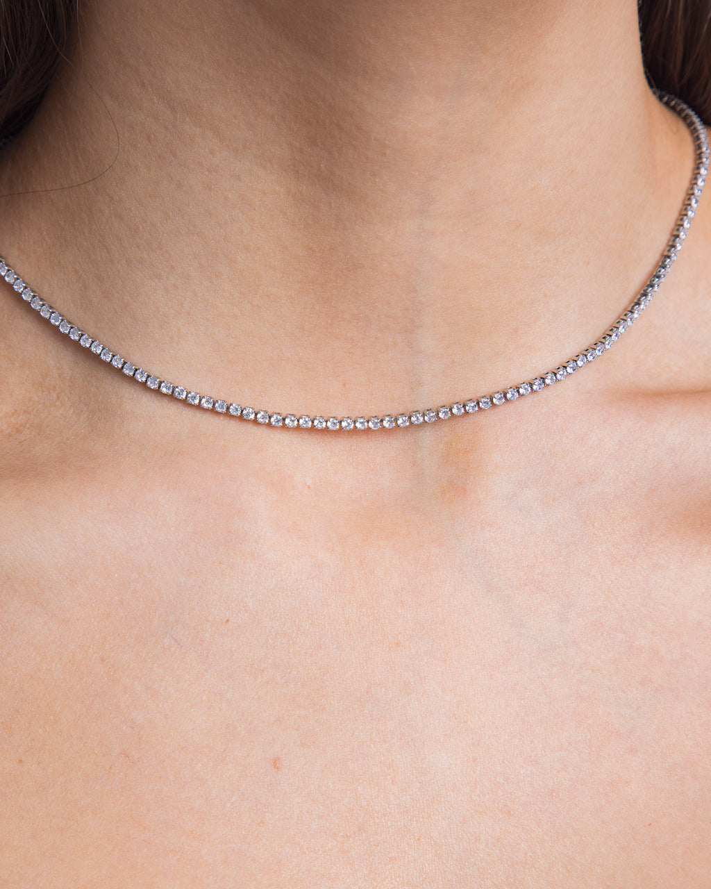 Silver Tennis Necklace