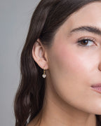 Zircon Hearted Hoops