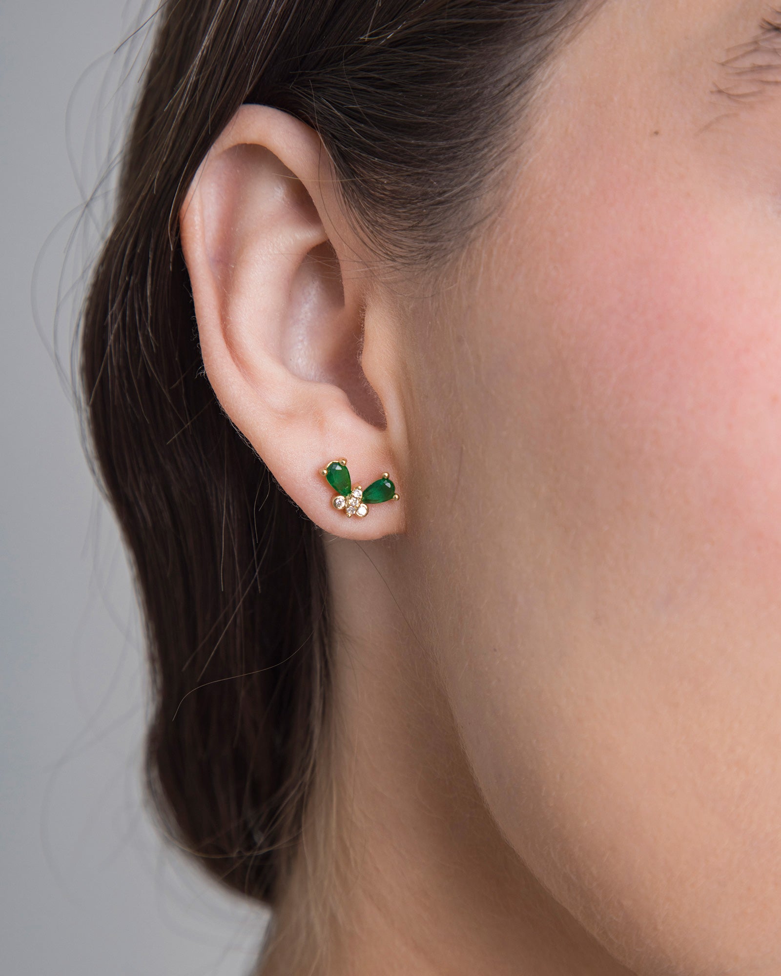 Golden Emerald Beetle Studs
