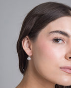 Silver Gem Hoops 925