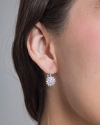 Silver Gem Hoops 925