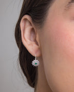 Emerald Gem Hoops 925