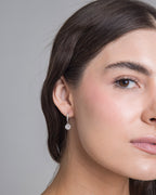 Silver Stardust Hoops