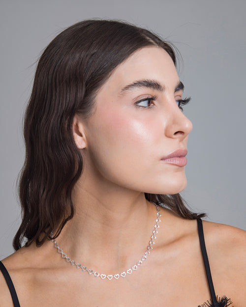 Crystal Heart Necklace 925