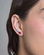 Rainbow Crawler Earrings 925