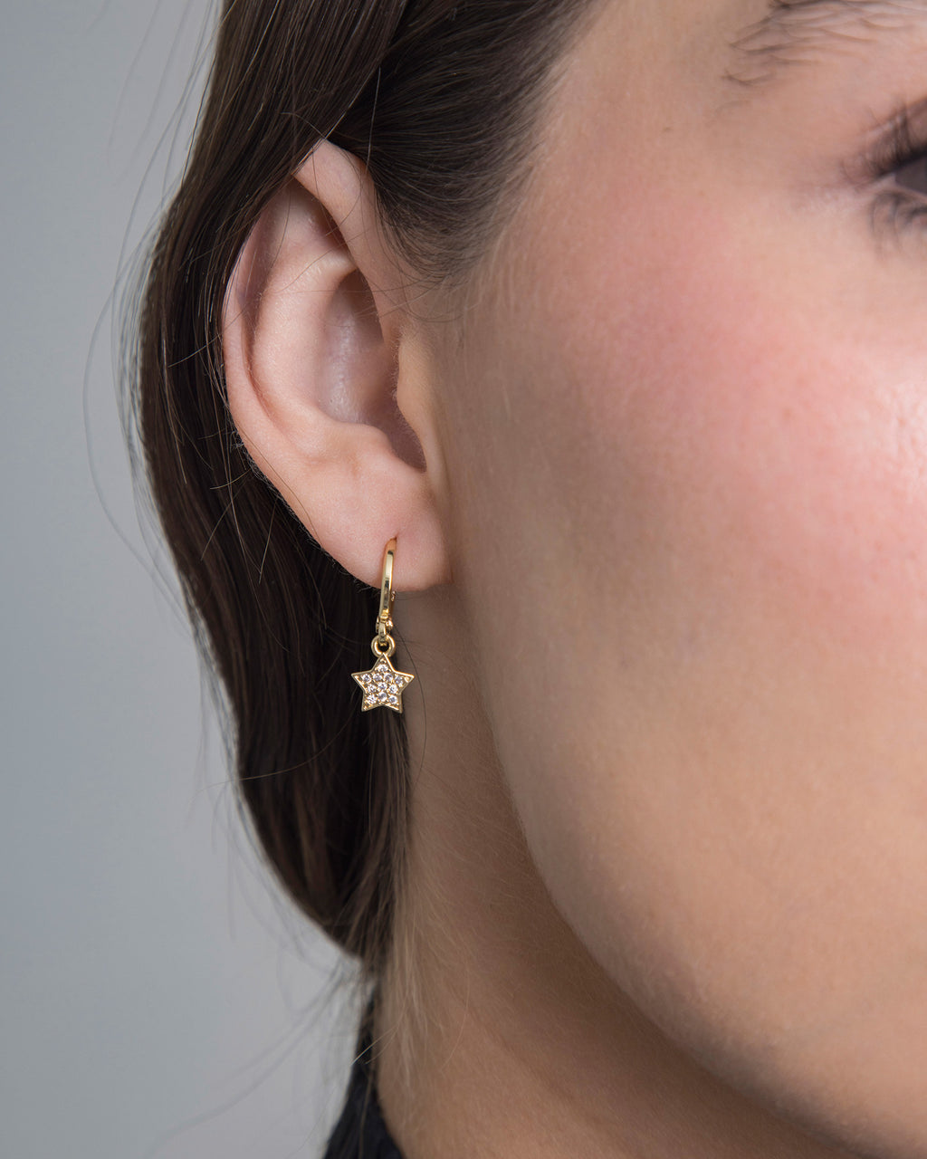 Zircon Star Hoops