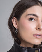 Heart Zircon Hoops