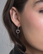 Heart Zircon Hoops
