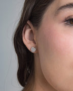Silver Hearted Studs