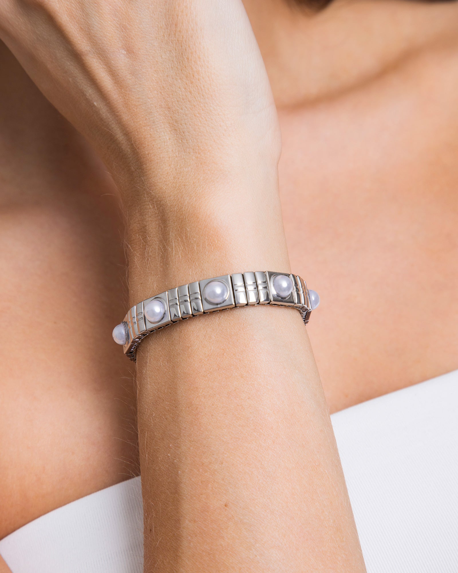 Silver Pearl Bracelet