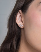 Silver Snow Beetle Studs