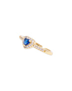 Sapphire Heart Ring