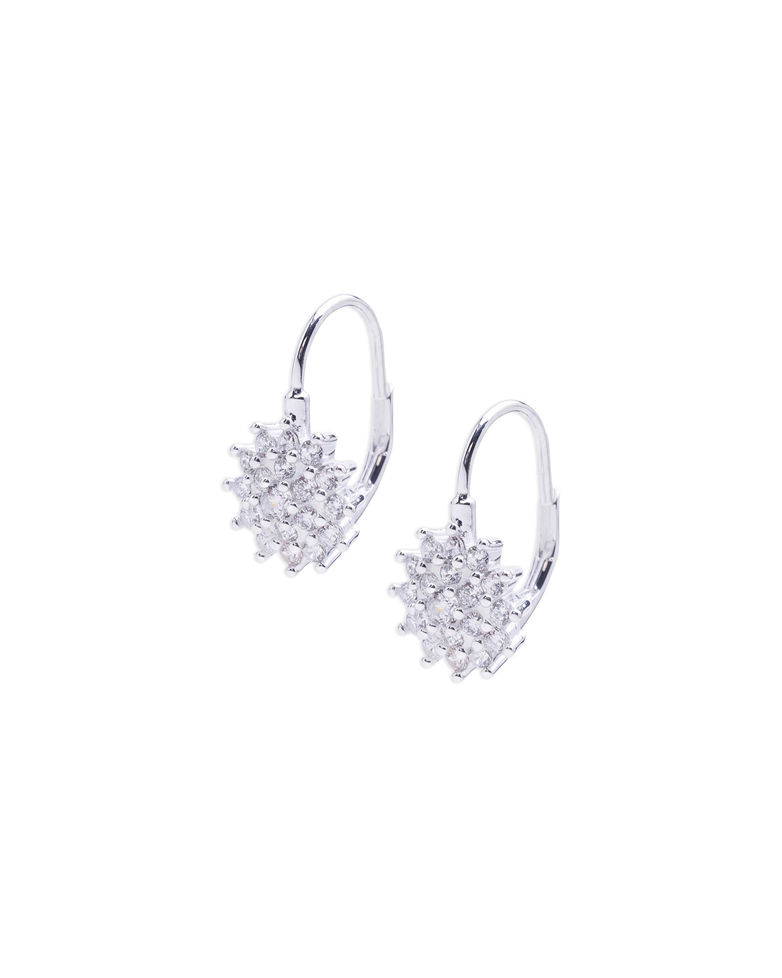 Silver Gem Hoops 925