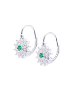 Emerald Gem Hoops 925
