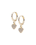 Zircon Hearted Hoops