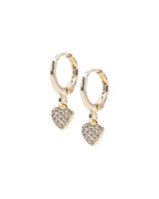 Zircon Hearted Hoops