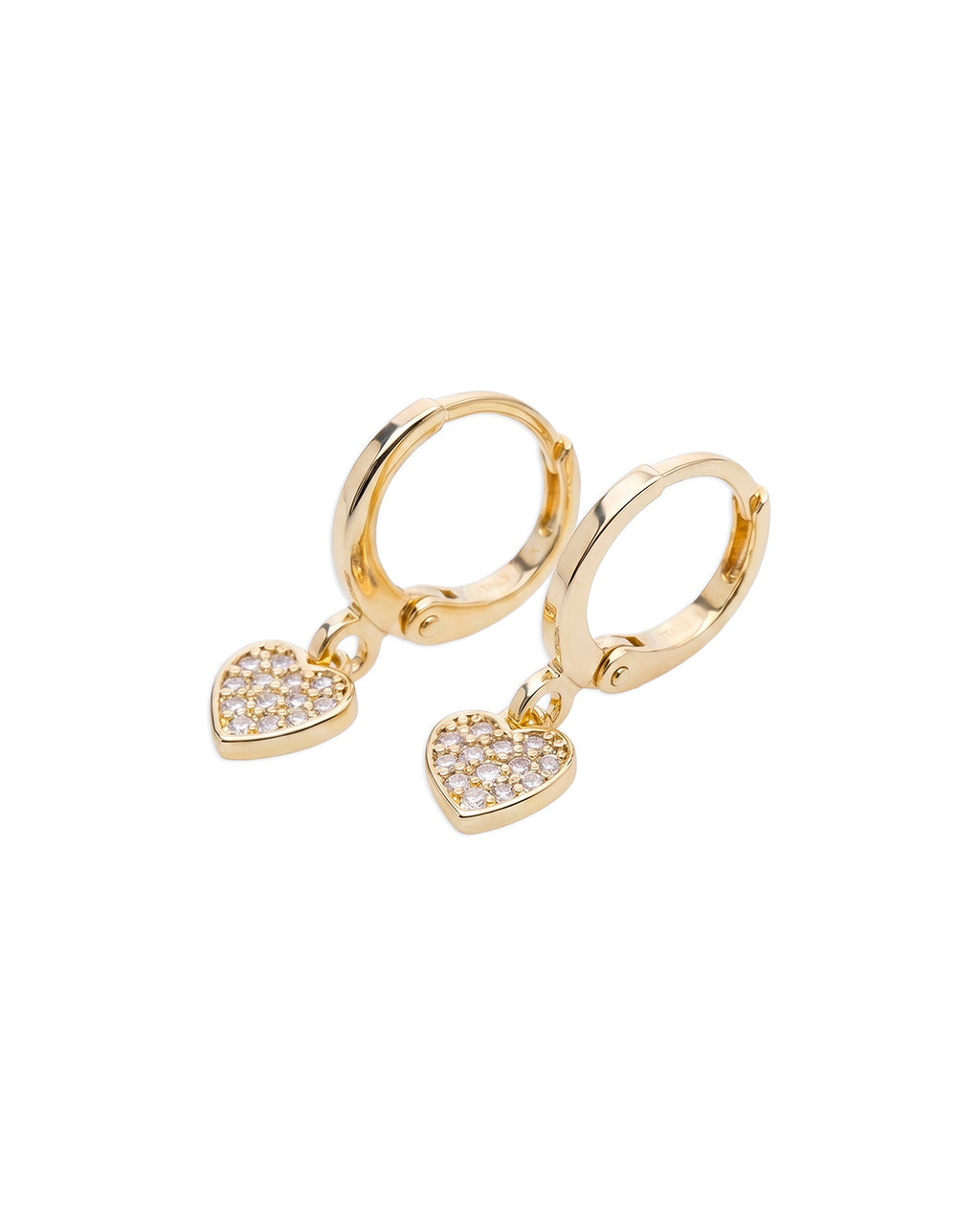 Zircon Hearted Hoops
