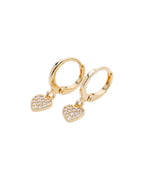 Zircon Hearted Hoops