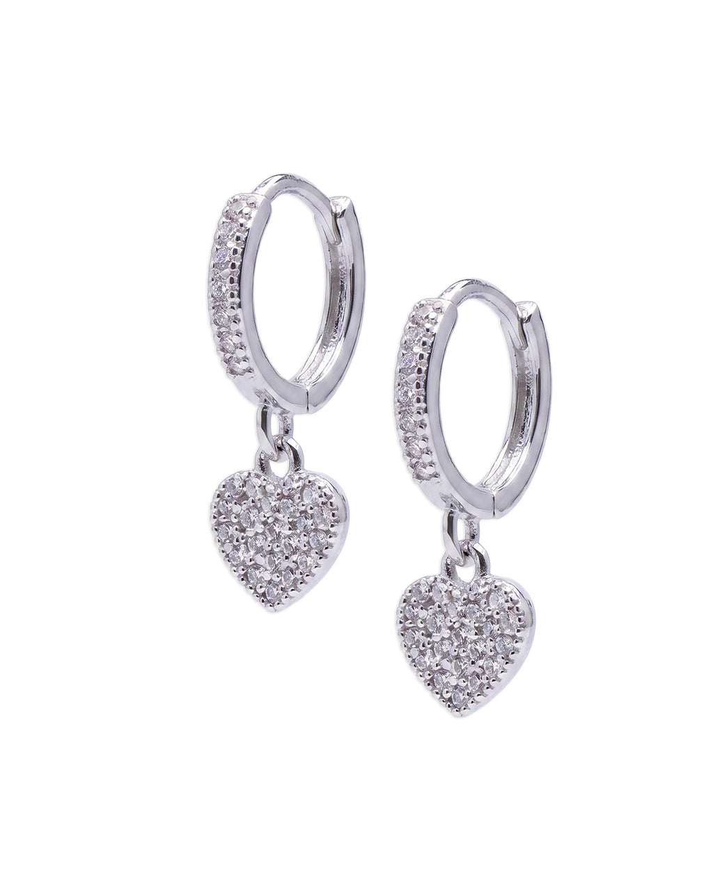 Heart Crystal Hoops