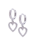 Heart Zircon Hoops