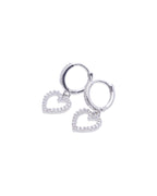 Heart Zircon Hoops