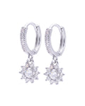 Silver Stardust Hoops
