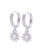 Silver Stardust Hoops