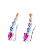 Rainbow Crawler Earrings 925