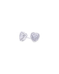 Silver Hearted Studs