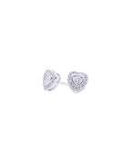 Silver Hearted Studs