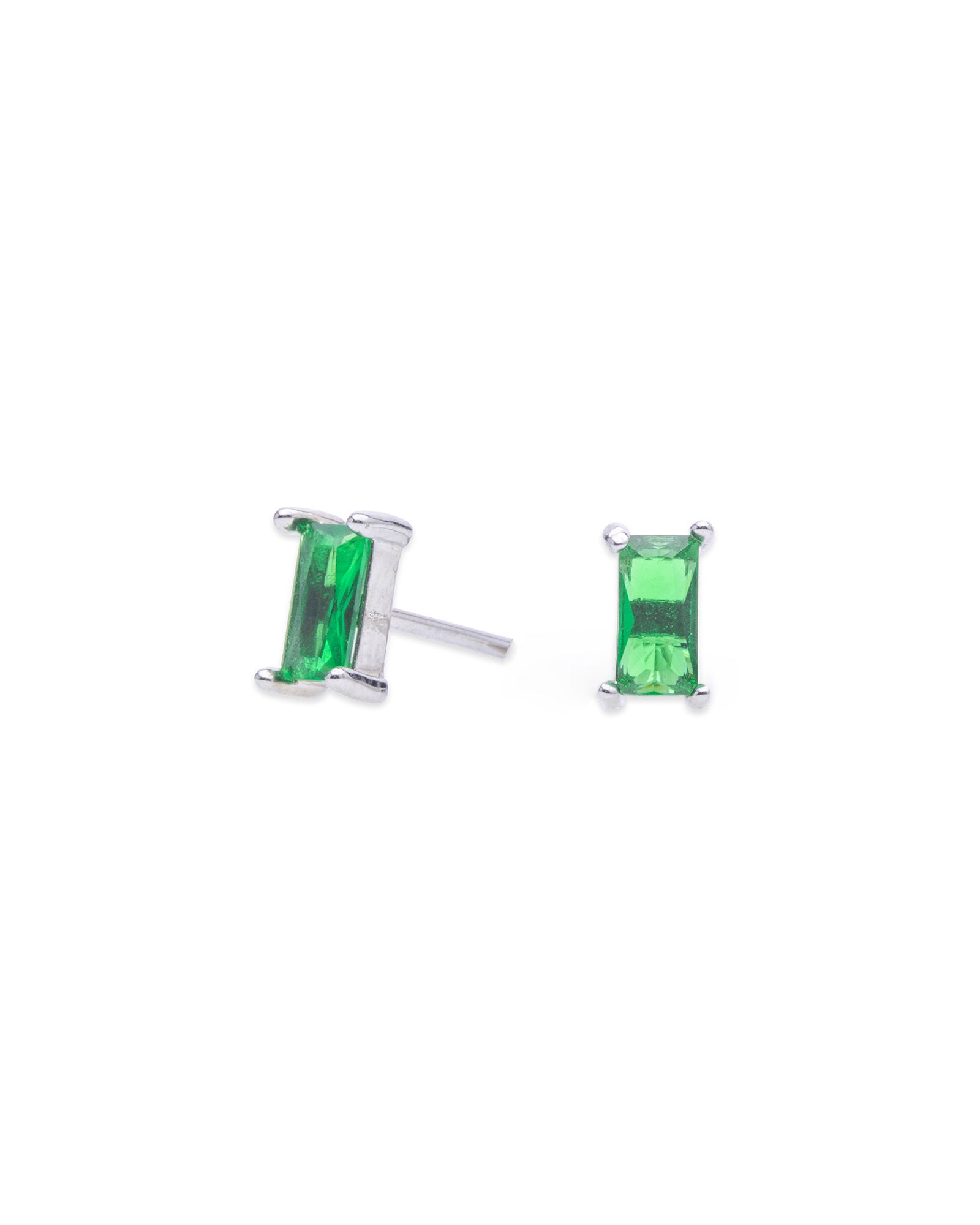 Tiny Emerald Studs