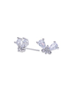 Silver Snow Beetle Studs