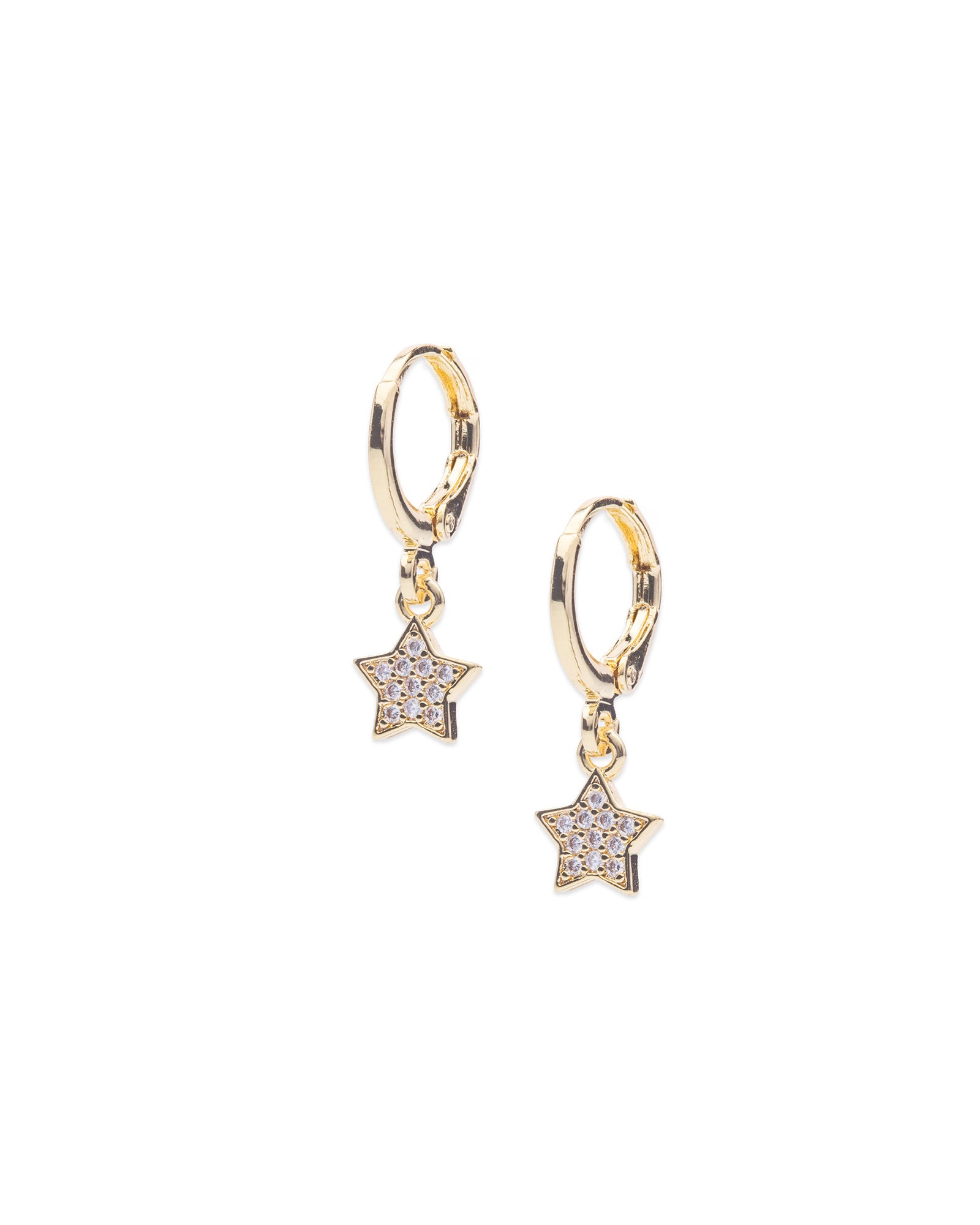 Zircon Star Hoops