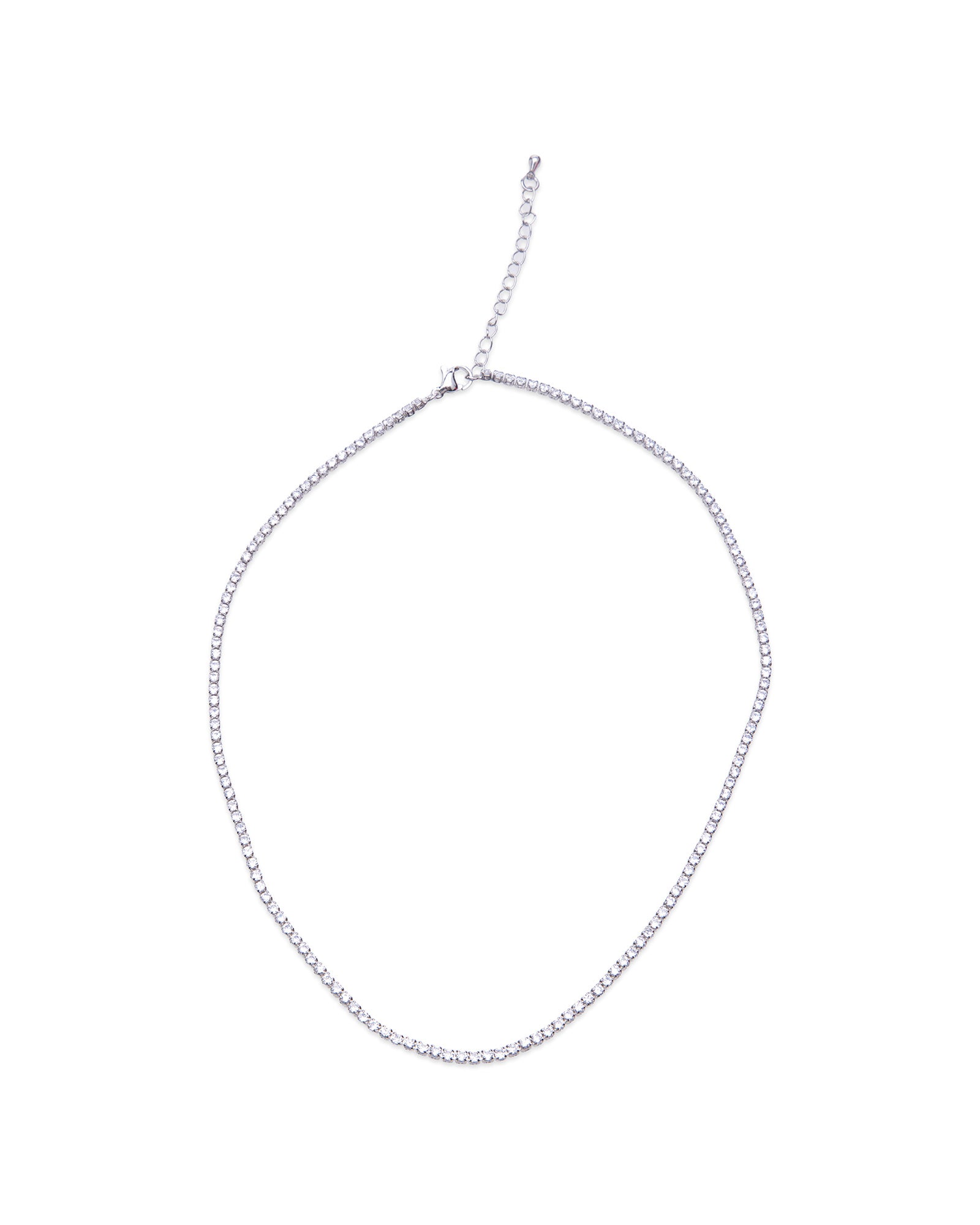 Silver Tennis Necklace