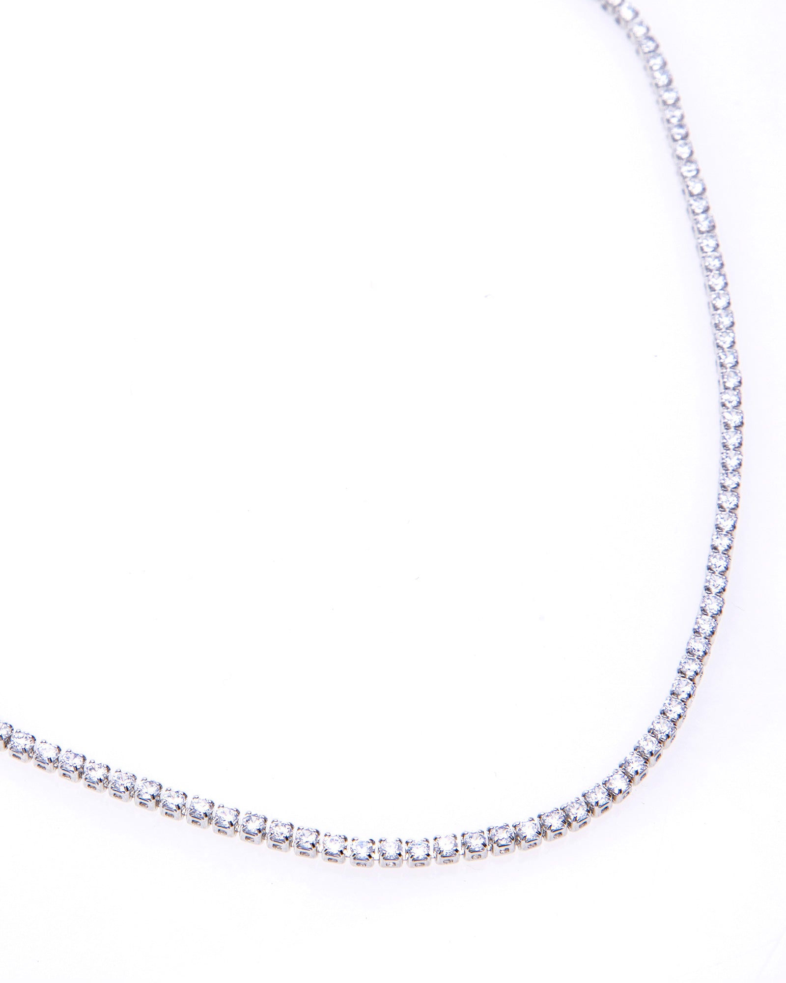 Silver Tennis Necklace