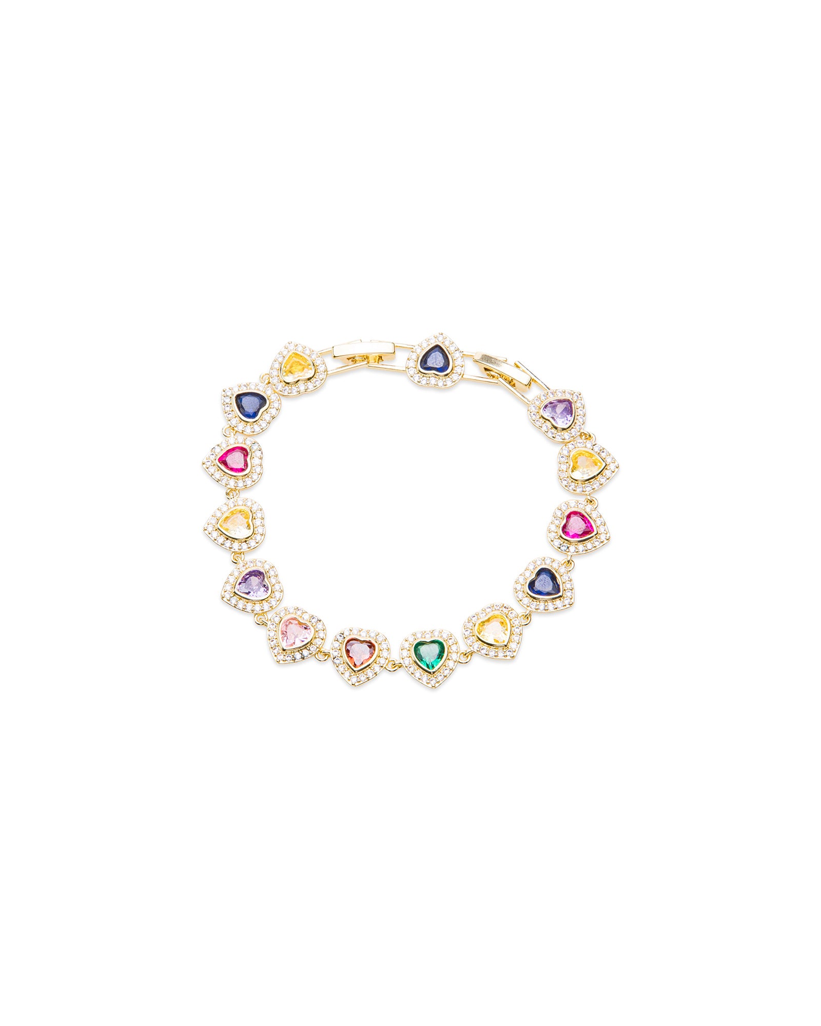 Rainbow Heart Bracelet