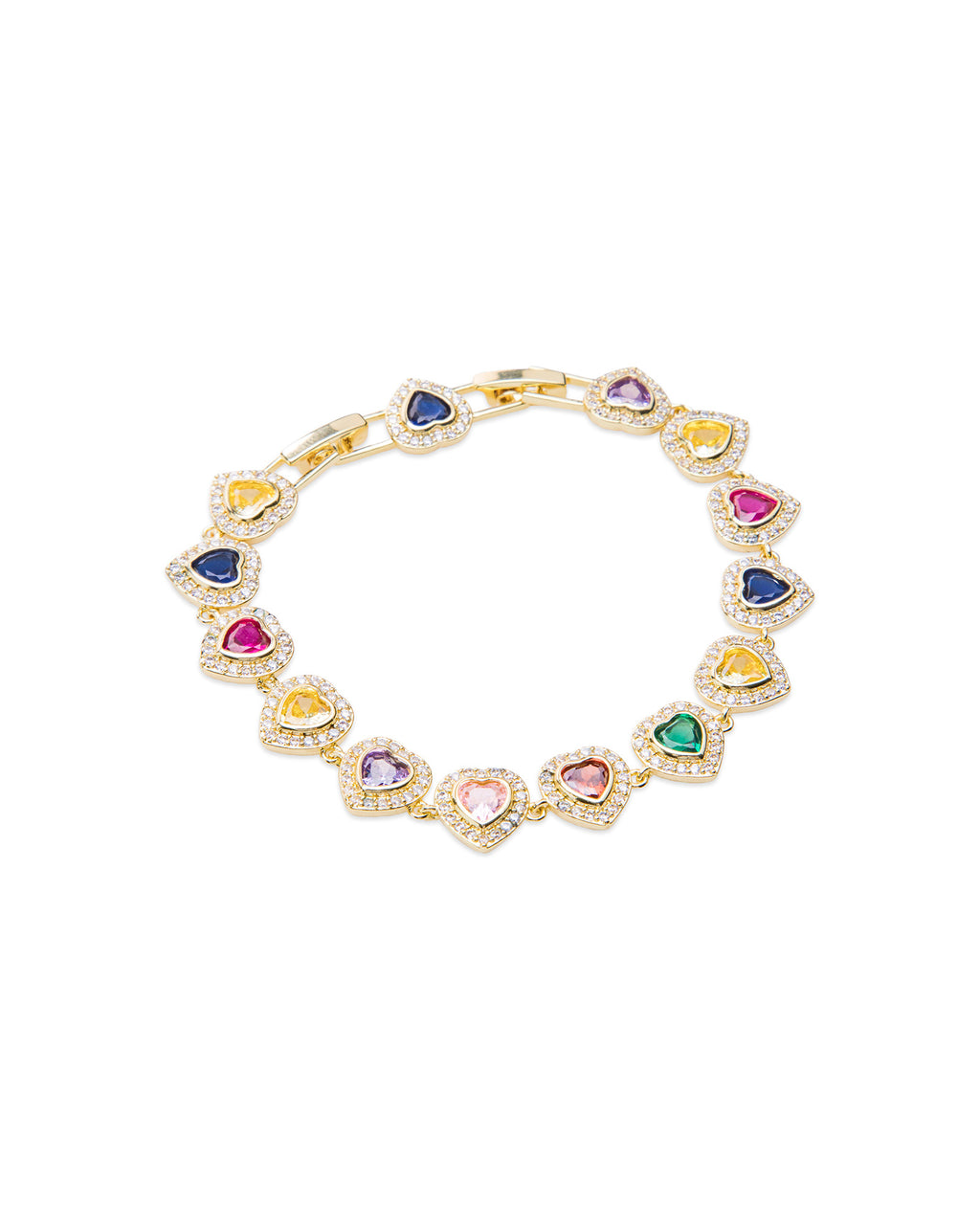 Rainbow Heart Bracelet
