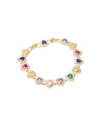 Rainbow Heart Bracelet
