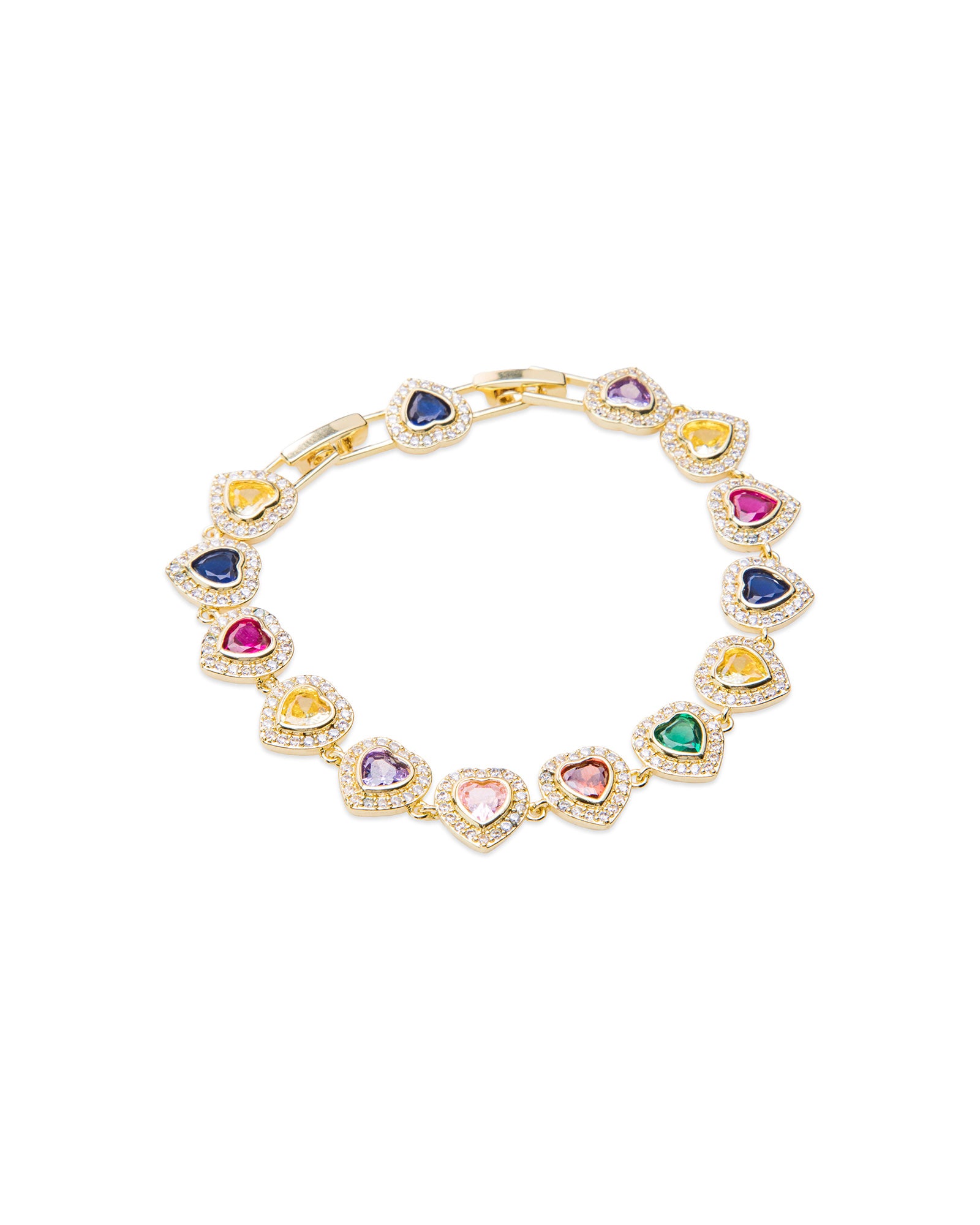 Rainbow Heart Bracelet